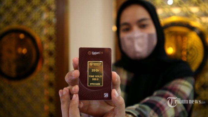 Harga Emas Batangan Antam Naik Rp15.000 dalam Sepekan ke Belakang